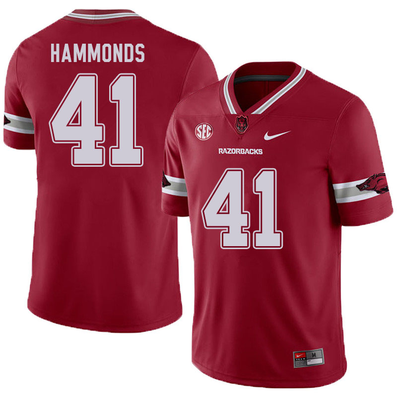 Men #41 T.J. Hammonds Arkansas Razorbacks College Football Jerseys Sale-Alternate